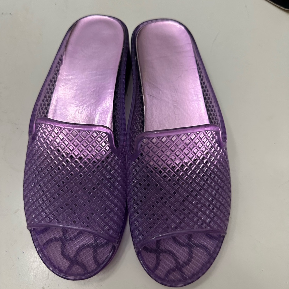 Jeffrey Campbell Purple Jelly Slide Sandals - Picture 2 of 6